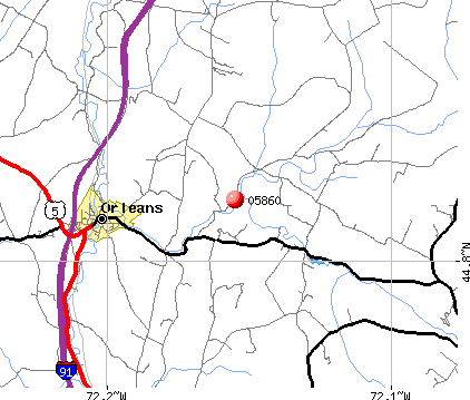 Orleans, VT (05860) map
