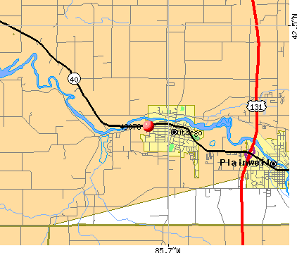 Otsego, MI (49078) map
