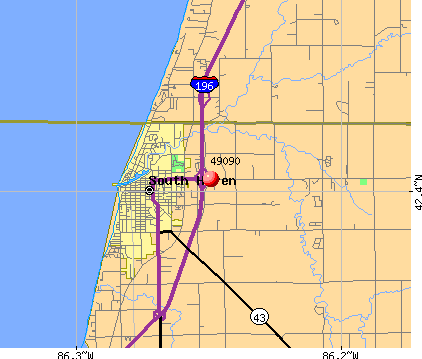 South Haven, MI (49090) map