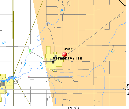 Vermontville, MI (49096) map