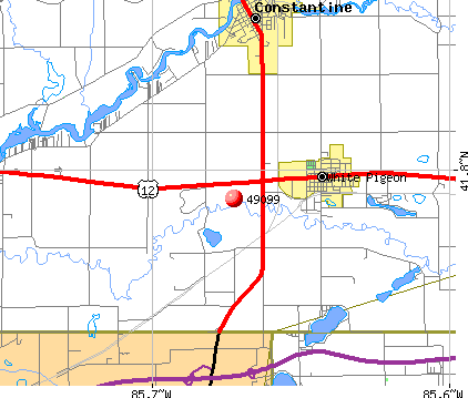 White Pigeon, MI (49099) map