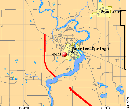 Berrien Springs Zip Code Map