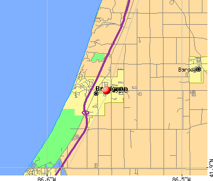 Bridgman, MI (49106) map