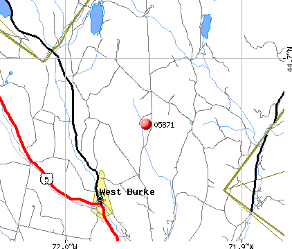 West Burke, VT (05871) map