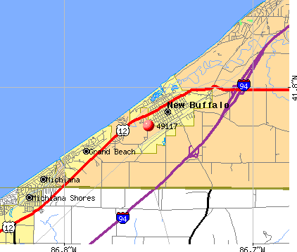 New Buffalo, MI (49117) map