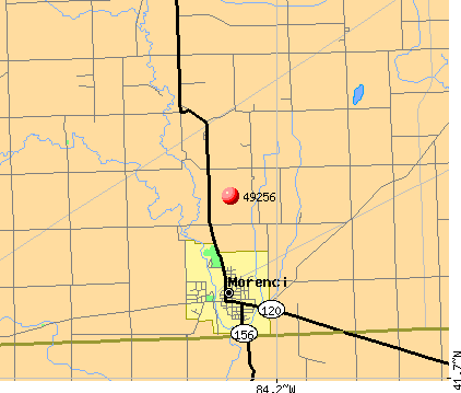 Morenci, MI (49256) map
