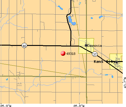 Casnovia, MI (49318) map