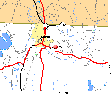Canaan, CT (06018) map