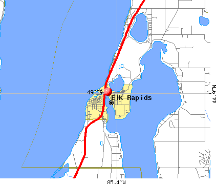 Elk Rapids, MI (49629) map