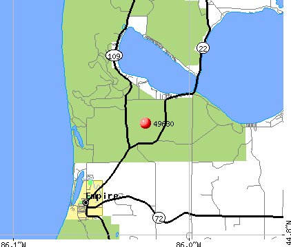 Empire, MI (49630) map
