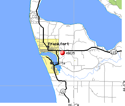 Frankfort, MI (49635) map
