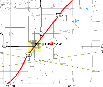 Mancelona, MI (49659) map