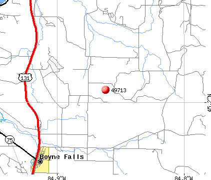 Boyne Falls, MI (49713) map