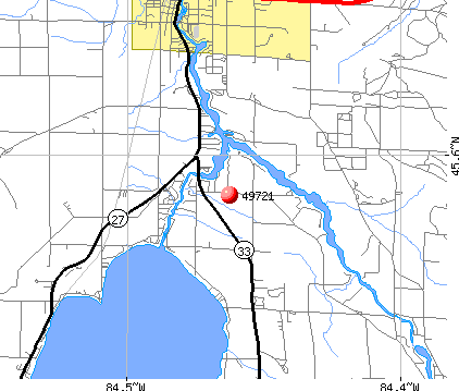 Cheboygan, MI (49721) map