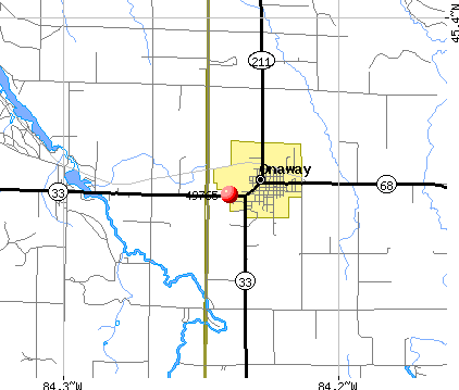 Onaway, MI (49765) map