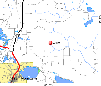 Iron Mountain, MI (49801) map