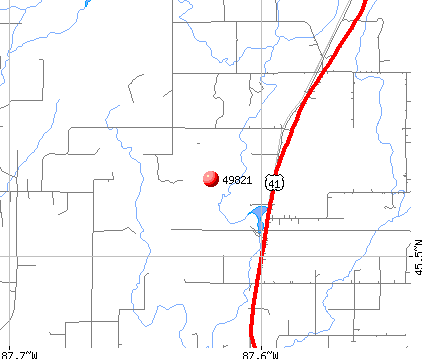 Daggett, MI (49821) map