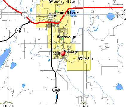 Caspian, MI (49915) map