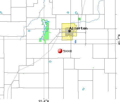 Allerton, IA (50008) map