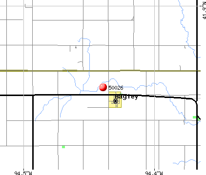 Bagley, IA (50026) map