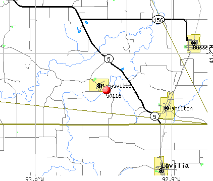 Hamilton, IA (50116) map