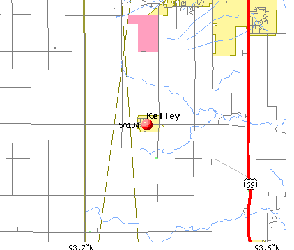 Kelley, IA (50134) map