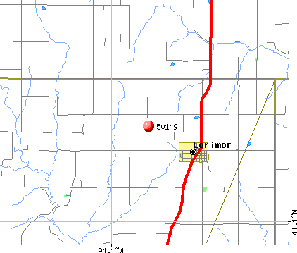 Lorimor, IA (50149) map