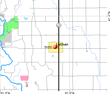 Luther, IA (50152) map