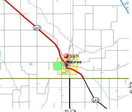 Monroe, IA (50170) map