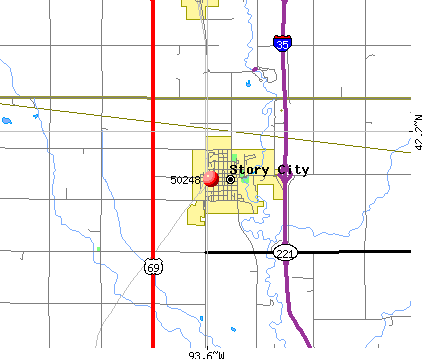 Story City, IA (50248) map