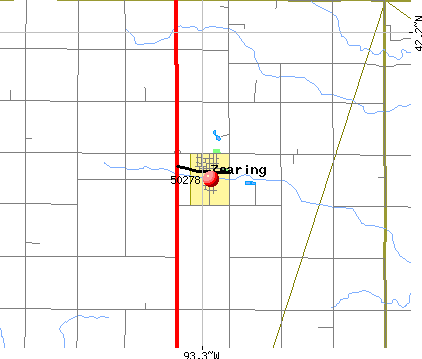 Zearing, IA (50278) map