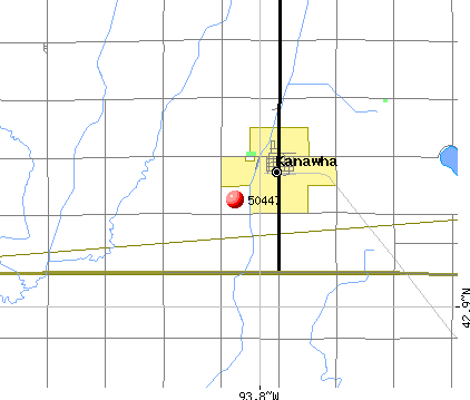 Kanawha, IA (50447) map