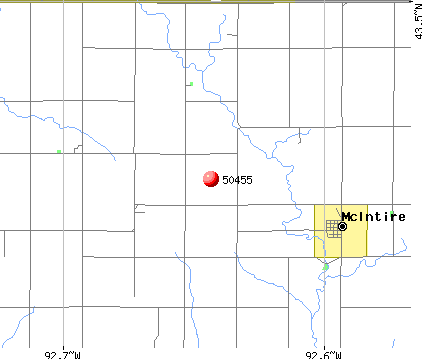 McIntire, IA (50455) map
