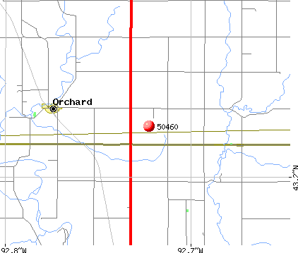 Orchard, IA (50460) map