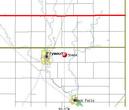 Plymouth, IA (50464) map