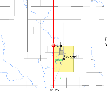 Rockwell, IA (50469) map