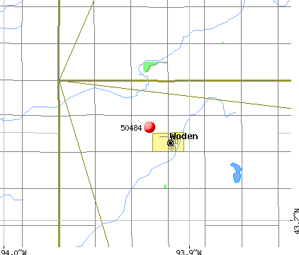 Woden, IA (50484) map