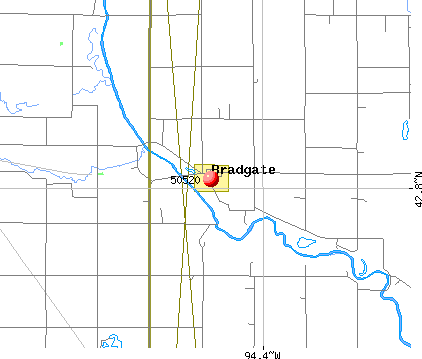 Bradgate, IA (50520) map