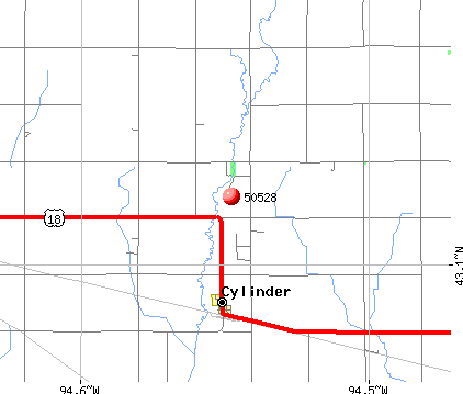 Cylinder, IA (50528) map