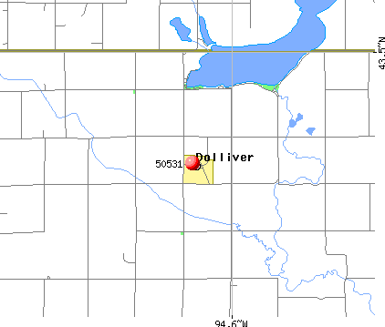 Dolliver, IA (50531) map