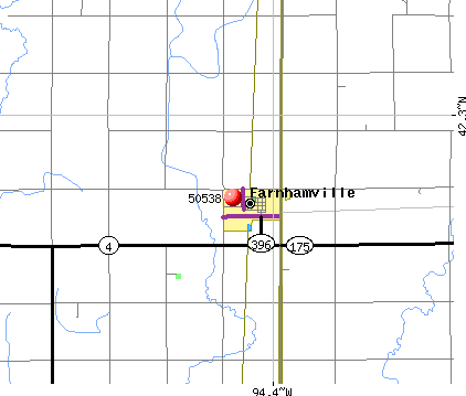 Farnhamville, IA (50538) map