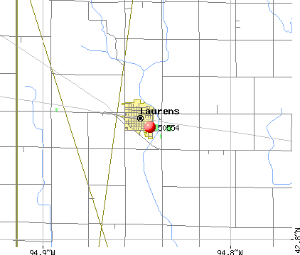 Laurens, IA (50554) map