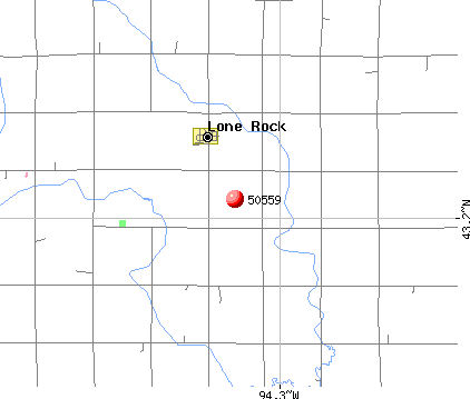 Lone Rock, IA (50559) map