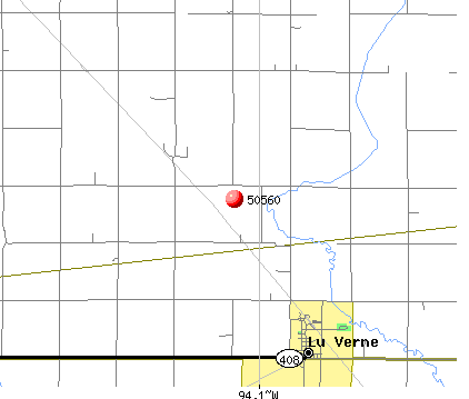 Lu Verne, IA (50560) map