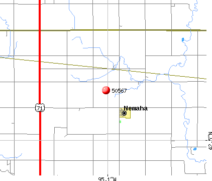 Nemaha, IA (50567) map