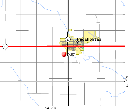 Pocahontas, IA (50574) map