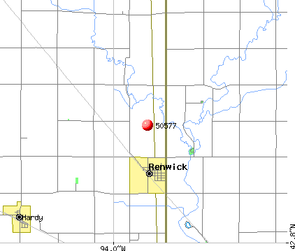Renwick, IA (50577) map
