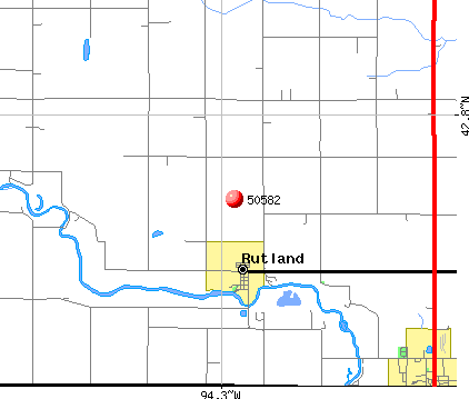 Rutland, IA (50582) map
