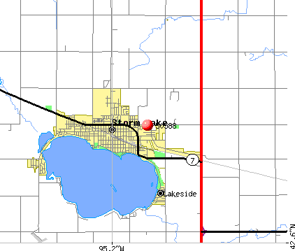 Storm Lake, IA (50588) map