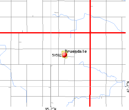 Truesdale, IA (50592) map